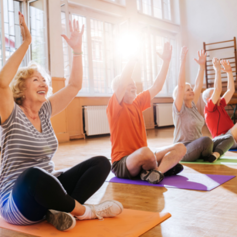 Seniors Exercise at L.E. Shore Library