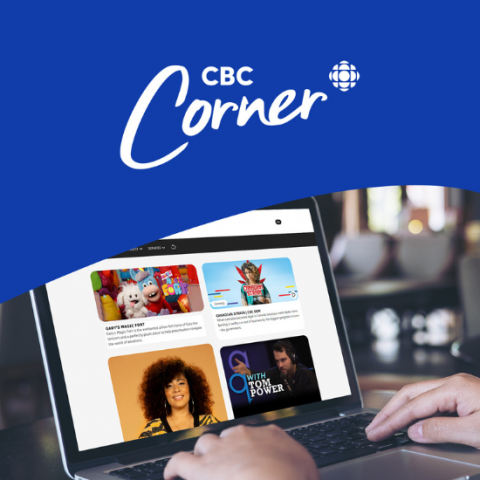 CBC Corner on a laptop