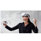 Meta Quest 2 Virtual Reality Headset with two controllers