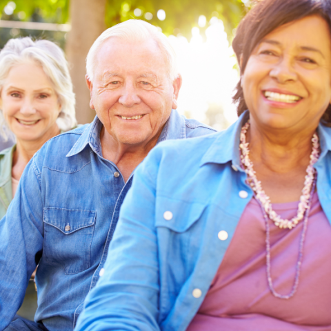 group of smiling seniors