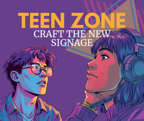 two teens looking into the distance in a stylistic 80's colour palette